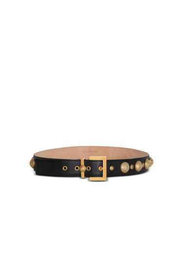 Leather 'Coin' belt