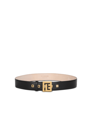 Balmain B-Monogram Reversible Leather Skinny Belt