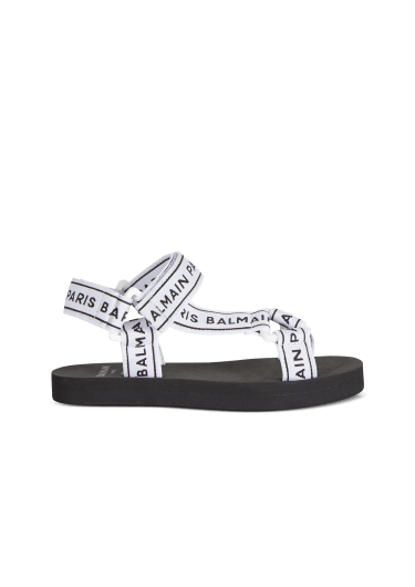 Flat Balmain logo sandals
