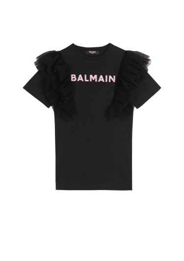 Robe en coton à logo Balmain