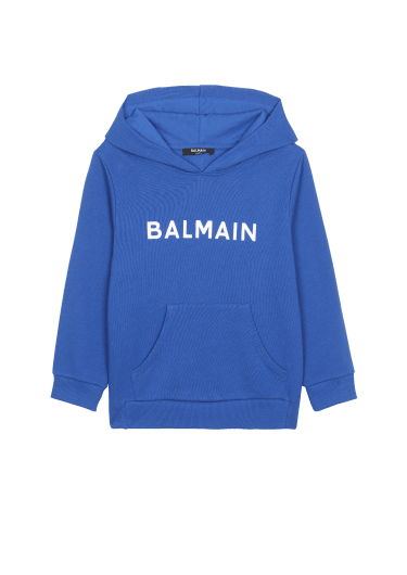 Cotton Balmain logo hoodie