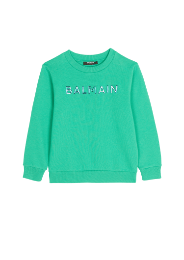Cotton Balmain logo sweatshirt