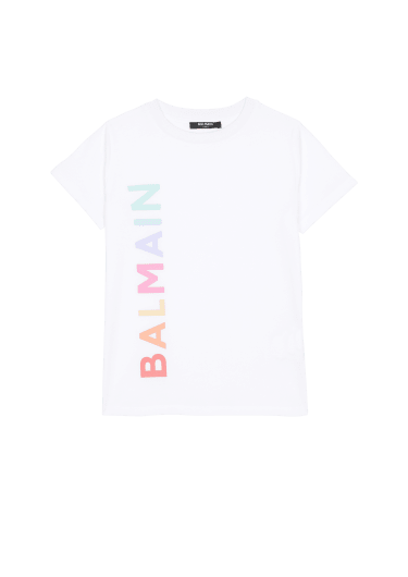 T-shirt in cotone con logo Balmain