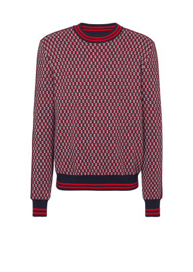 모노그램 자카드 스웨터