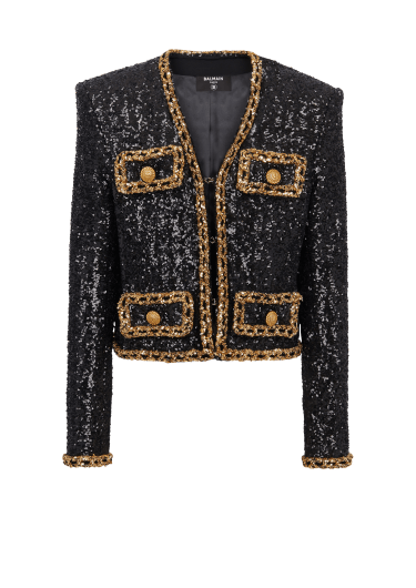 Veste courte à sequins