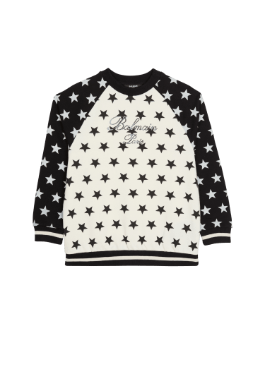 Balmain Signature Sweatshirt mit Sternen