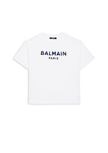 Balmain Paris 프린트 장식 쇼트 슬리브 티셔츠