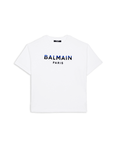 Kurzärmeliges T-Shirt mit Balmain Paris-Print