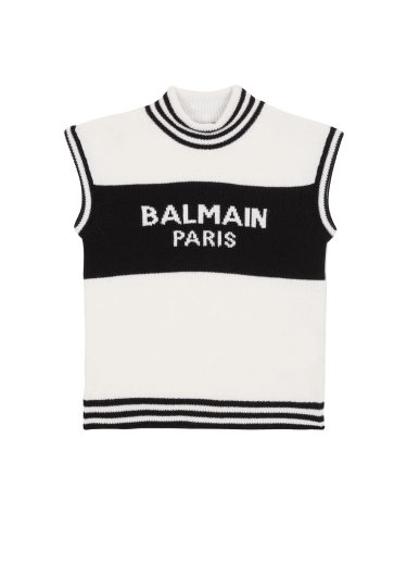 Sleeveless knitted Balmain Paris jumper