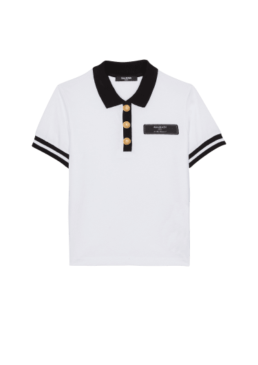 Two-tone polo shirt
