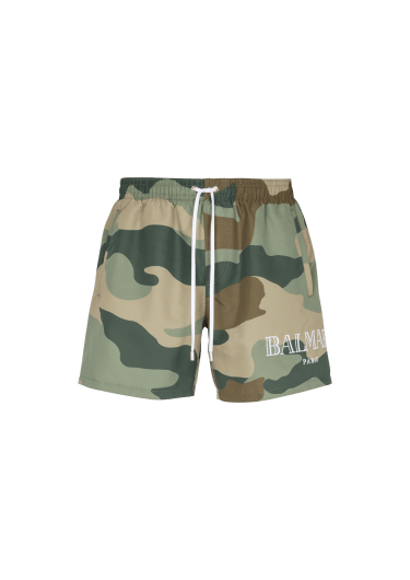 Shorts da mare con stampa camouflage