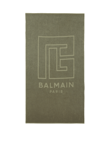 Balmain logo bath towel