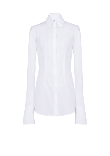 Camicia aderente in popeline