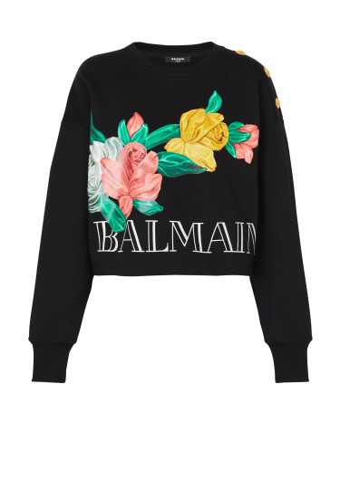 Sweat-shirt Balmain Vintage imprimé Roses