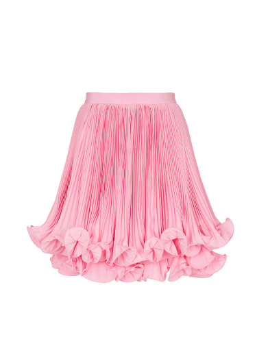 Pleated skirt with ruffles