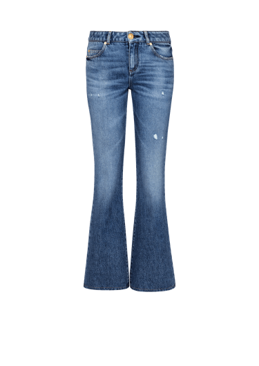 Flared denim jeans