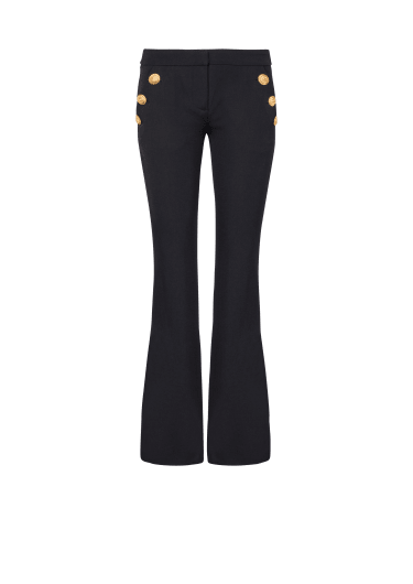 Balmain Black Mini Monogram Trousers