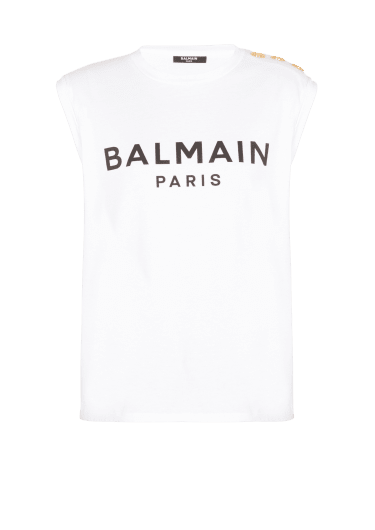 Tanktop mit Balmain Paris-Print