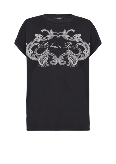 Balmain シグネチャー ペイズリー Tシャツ