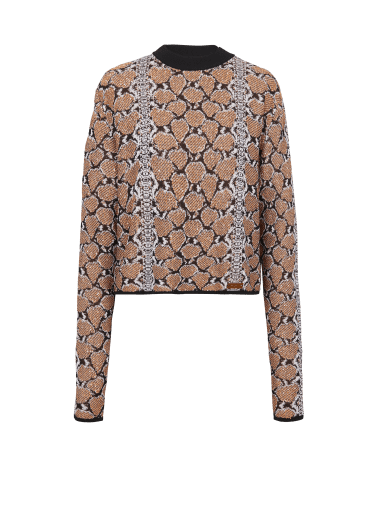 Snakeskin knit jumper