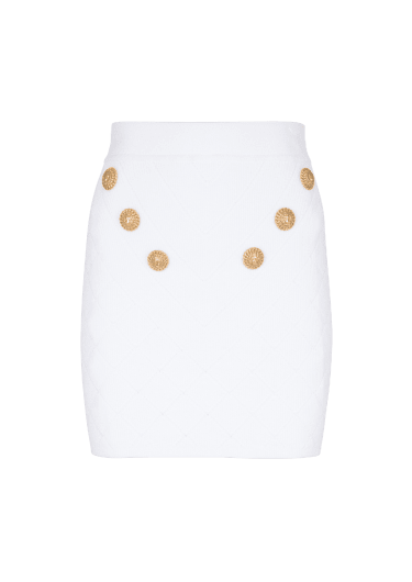 6-button knit skirt