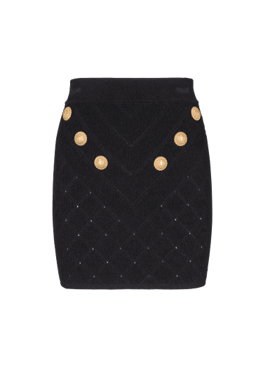 6-button knit skirt