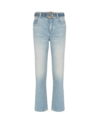 Klassische Jeans mit Gürtel