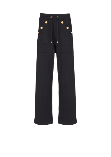 Loose-fitting buttoned joggers