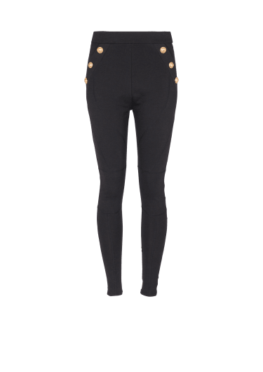 Balmain Leggings In Black Viscose - ShopStyle