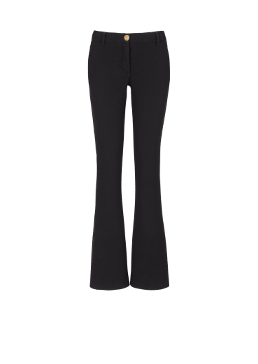 Bootcut crepe trousers