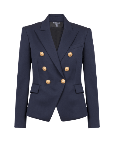 Blazer à double boutonnage en laine