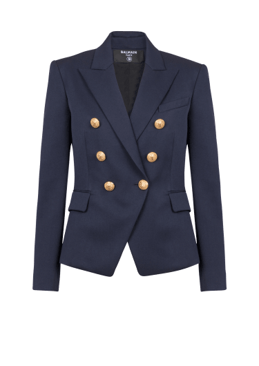 Jacke aus Wolle mit zweireihiger Knopfleiste
