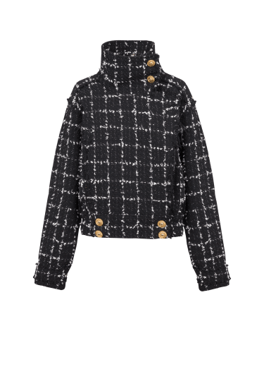 Tweed bomber jacket