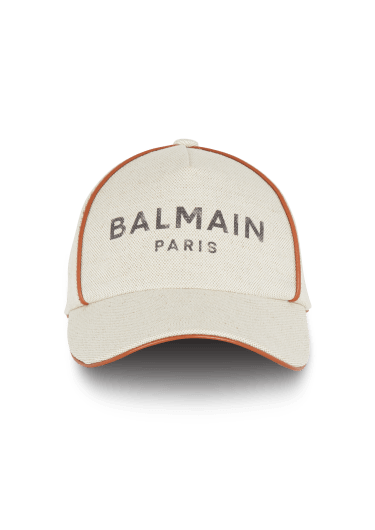 Balmain 徽标装饰棉质军装帽