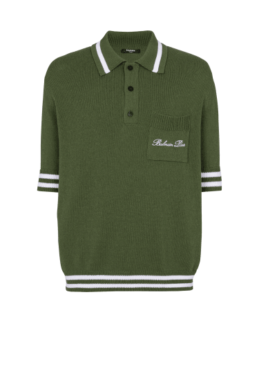 Balmain Signature knit polo shirt