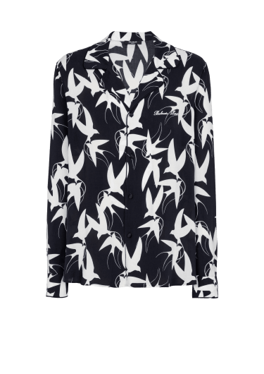 Camisa fluida con estampado Swallow