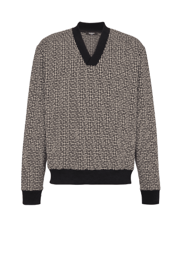 Sweatshirt aus Jacquard mit Mini-Monogramm