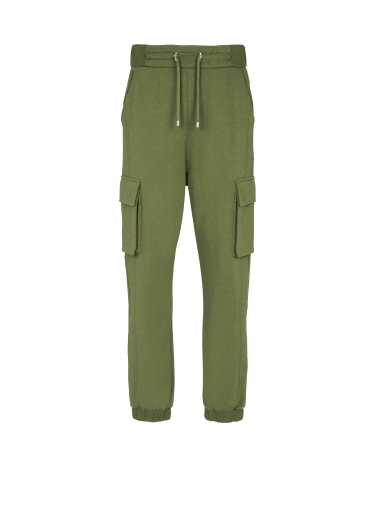 Pantaloni da jogging cargo stampa Balmain Paris 