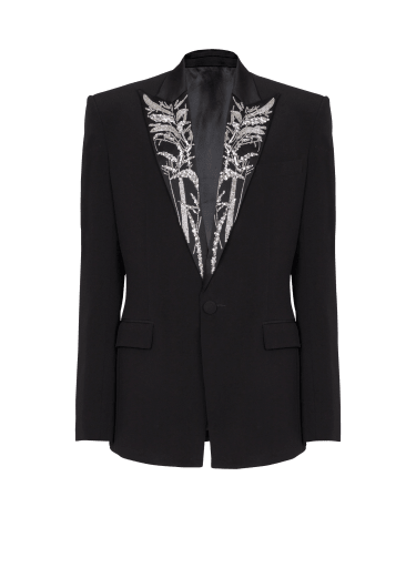 Blazer with embroidered Bamboo collar