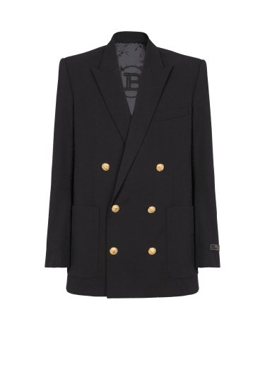 Technical wool blazer