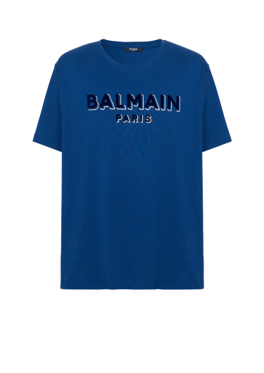 T-shirt Balmain floccato metallizzato