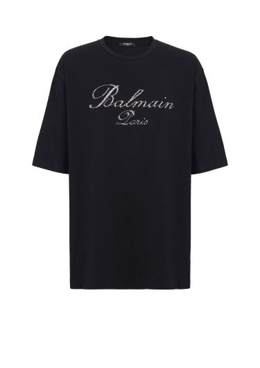 Besticktes Balmain Signature T-Shirt
