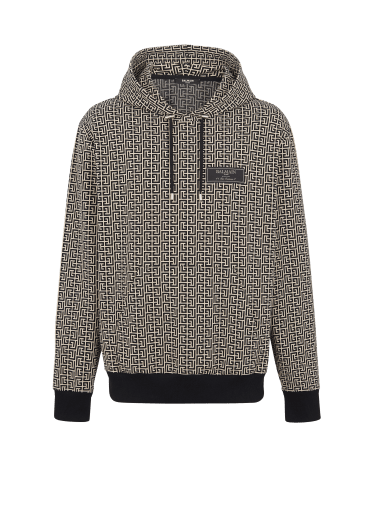 Sudadera monograma con capucha