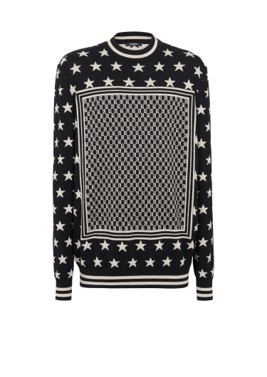 미니 모노그램 스타 스웨터