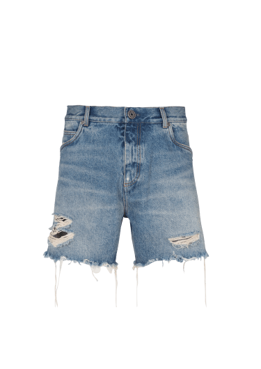 Unisex-Jeansshorts mit Vintage-Waschung