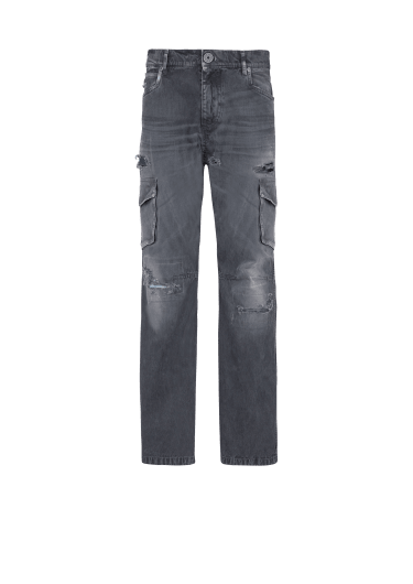 Pantalon cargo effet usé