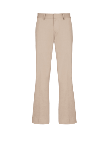 Flared trousers in gabardine