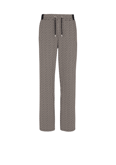 Casual monogram jacquard trousers