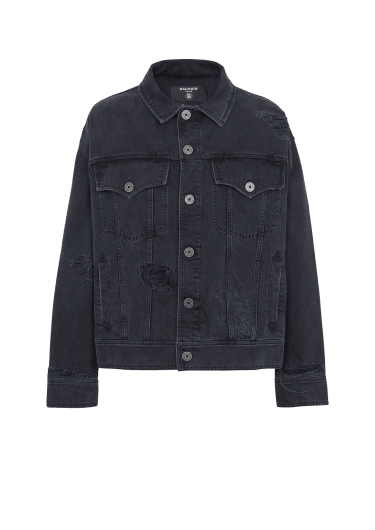 Veste en jean balmain homme sale