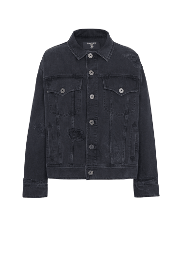 Jeansjacke im Used-Look